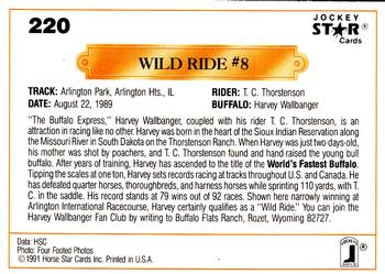 1991 Jockey Star Jockeys #220 Wild Ride #8 Back